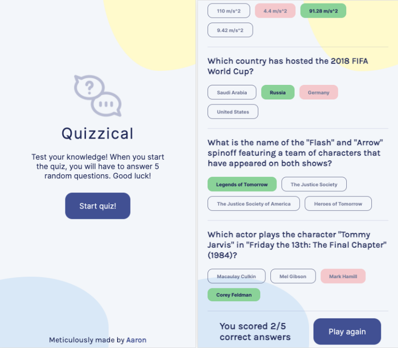 example of Quizzical in use